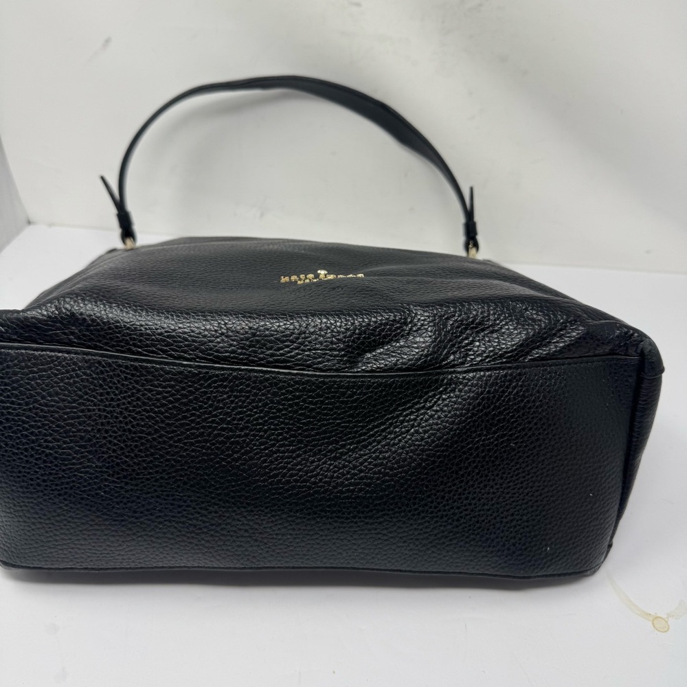 Kate Spade Kat Black Pebbled Leather Hobo Shoulder Bag - Picture 7 of 12